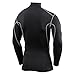 TCA Boys' Pro Performance Long Sleeve Running Compression Base Layer Top - Mock Neck - Black Mock Neck, S Boy (6-8 Years)