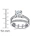 Bonndorf 1.25 Carat Round Brilliant Cubic Zirconia Sterling Silver 925 Wedding Engagement Ring Band Set 11