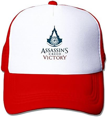 Mesh Adjustable,Unisex,Designer Red Assassin's Creed Syndicate Video Game Baseball Hat Sports Baseball Hats