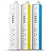 ONSMART USB Surge Protector Power Strip, 4 Multi Outlets with 4 USB Charging Ports, 3.4A Total Output-600J Surge Protector Power Bar, 6 ft Long UL Cord, Wall Mount-White…