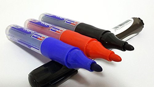 Dry Erase Markers,SKYGLORY Whiteboard Markers Set Erasable Pens,Low Odor,Bullet Tip,Medium Point,12-count Black Markers
