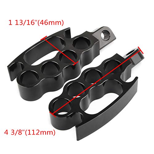 Black Motorcycle Foot Pegs Flying Forward Controls Floorboard Footpegs Footrest For Sportster XL Dyna Softail V-Rod Streetfigher Chopper - Thumbnail 5