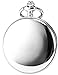 AMPM24 Silver Case Mens Pocket Watch, Silver Lid Cover Full Hunter Golden Grandpa Quartz Analog Rome Numeral Dial Men Pocket Watch with Chain Hook Fob, Gift for Father Dad