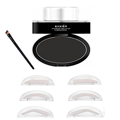 Froomer Beginner Eyebrow Stamps Seal Eyebrow Powder Quick Eyebrow Makeup (101 # Black Grey)