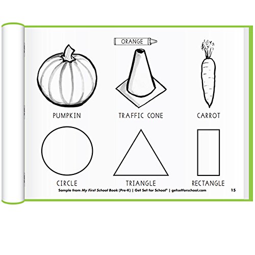 My first School Book + Kick Start Kindergarten Transition Drawing Writing Counting Language- Essentials Preschool Learning Activities With BonusPencils For Little Hands and Gift Boutique Eraser