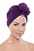 Texere Women's Viscose from Bamboo and Cotton Terry Spa Hair Towel - Quick Dry, Absorbent and Lightweight Hair Wrap Towel with Loop and Twist Closure (Tya, Purple, U)