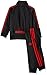 adidas Toddler Boys' Iconic Tricot Jacket and Pant Set, Caviar Black/Red, 2T