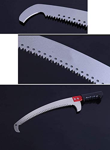 ZXSZX Teleskop Profi Baumsäge Mit Gebogener Haken Astsäge 65Mn Stahl Handsäge Alu-Teleskopstange in Verstärkter… – Bild 6