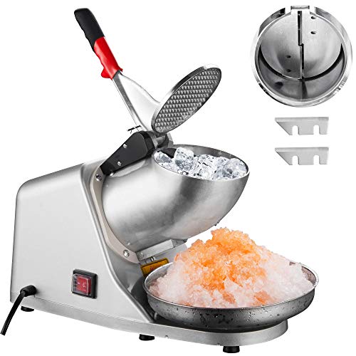 300W Electric Ice Shaver Machine Dual Blades Snow Cone Maker Shaving Crusher 143 lbs/hr