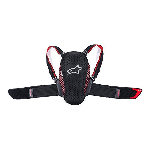 Alpinestars Youth Nucleon KR-Y Back Protector, Lightweight CE-Certified Safety Gear for Kids, Motocross & Riding Protection, One Size, Black/Red