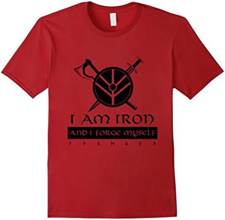 Men's Lagertha Shieldmaiden Vikings Valhalla Shirt Medium Cranberry