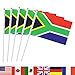 South Africa Stick Flag,TSMD 50 Pack Hand Held Small South African National Flags On Stick,International World Country Stick Flags Banners,Party Decorations For World Cup,Sports Clubs,Festival Events