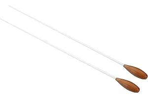 PATIKIL 38cm/15Inch Music Conductor Baton,2Pcs Orchestra Baton Wood Handle for Singing Leader Music Director Wood color