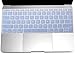 GMYLE Silicone Keyboard Cover for Macbook 12 inch (A1534) and New Macbook Pro 13 inch 2016 (A1708, without TouchBar) - Serenity Blue (US Layout)