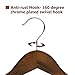 JS HANGER Wooden Suit Hangers, 6 Pack Extra-Wide Shoulder Wood Coat Hangers with Non Slip Pant Bar, Extra Smooth and Splinter Free Retro Finish