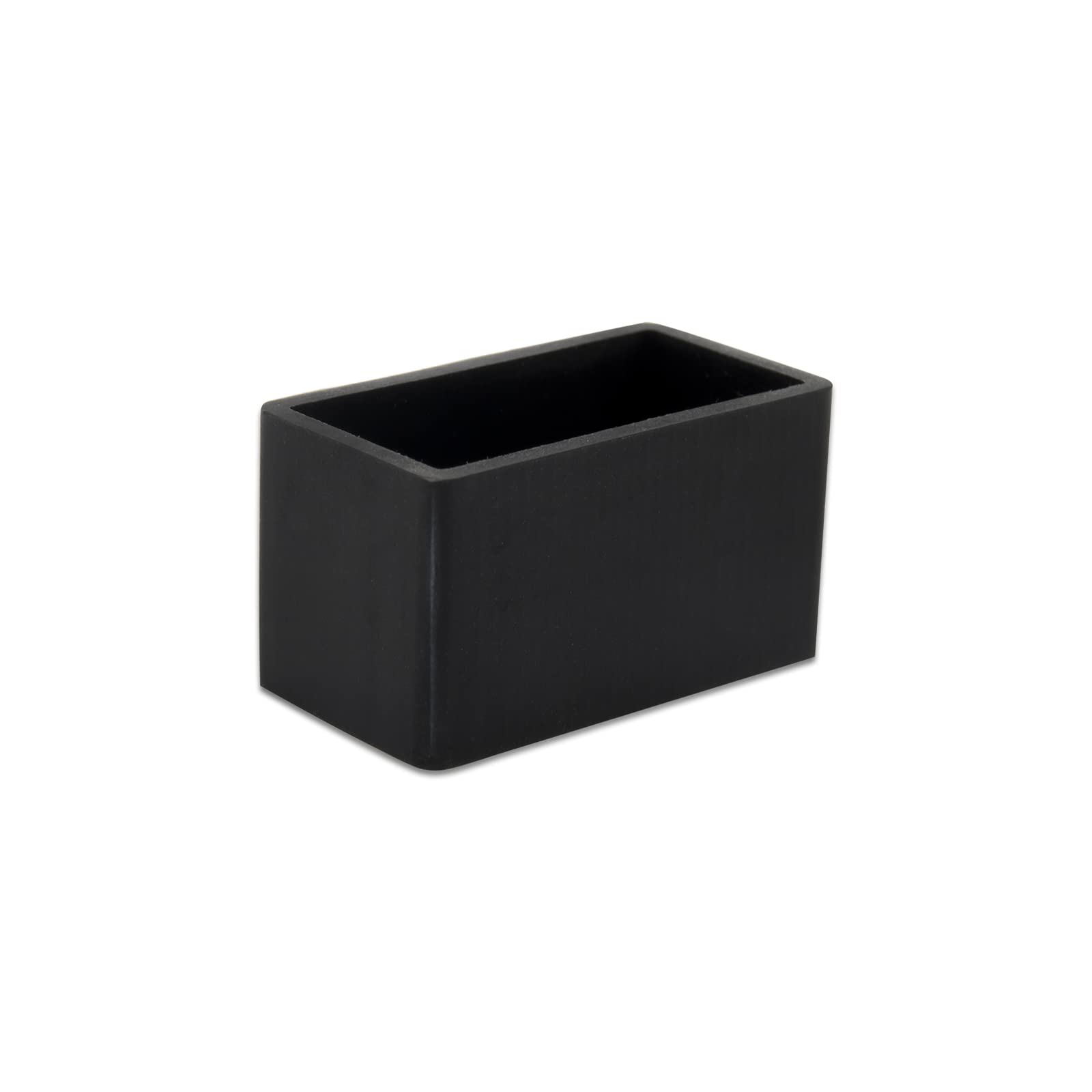 Flyshop 4PCS Black Durable Silicone Furniture Pads Chair Leg Caps Chair Feet Floor Protectors Rectangle Tips, 1-3/16" x 2-3/8", 30 x 60 mm