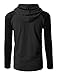 OLLIN1 Mens Long Sleeve Color Block Raglan Henley Shirt with Hoodie, OLNMT1021_CHARCOALBLACK, Large