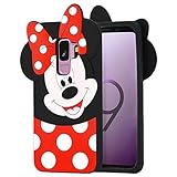 Allsky Case for Samsung Galaxy S9 Plus +,Cartoon Soft Silicone Cute 3D Fun Cool Cover,Kawaii Unique Kids Girls Teens Animal Character Rubber Skin Shockproof Funny Cases for Galaxy S9Plus Minnie Mouse