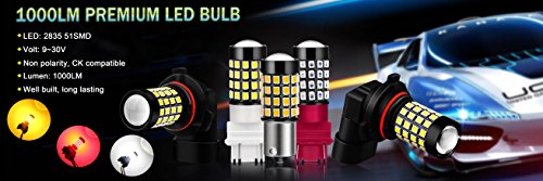 Alla Lighting 1000Lm 51-SMD Extremely Super Bright 6000K White BA15S 1141 1156 7506 P21W LED Bulb High Power 2835 Chipsets LED Back-up Reverse Lights Bulbs Lamps Replacement