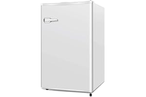 LHRIVER Mini Freezer Compact Upright Freezer, 2.3Cu.ft Small Freezer with Handle, Removable Shelves, Adjustable Thermostat, Low Noise Small Upright Freezer for Apartment, Home, Office, White