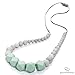 Goobie Baby Madison Silicone Teething Necklace for Mom to Wear, Safe BPA Free Beads to Chew - Mint/Marble