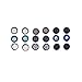 Lux Accessories Assorted Circle Stone Multi Earring Pack Set (9pcs) (HEMATITE)