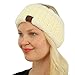Winter CC Sherpa Polar Fleece Lined Thick Knit Headband Headwrap Hat Cap Ivory