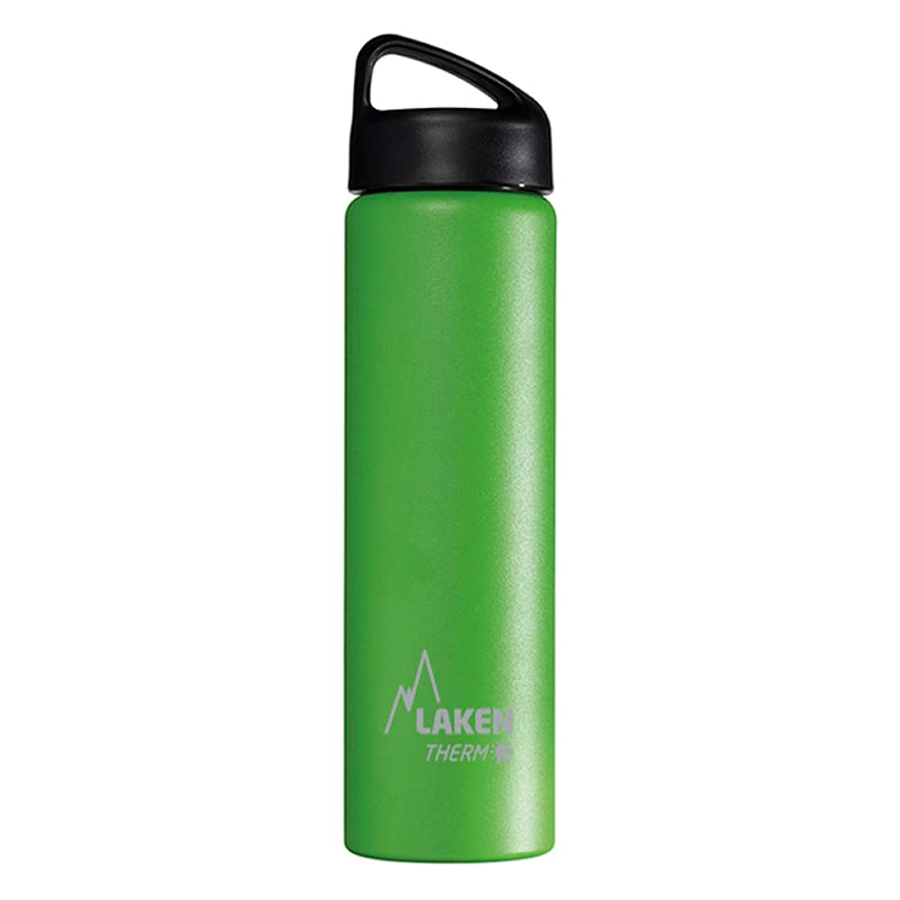 Laken Thermo Classic Vacuum Insulated Stainless Steel Water Bottle Wide Mouth - 750ml, Green