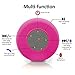 BONBON Bluetooth Shower Speaker Waterproof Water Resistant Handsfree Portable Wireless Shower Speaker,Build-in Microphone, Solid Suction Cup, 4 hrs Play Time,（Pink）