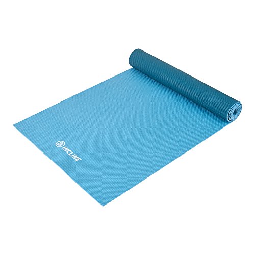 Incline Fit Yoga Mat Anti Slip Double Sided Yoga Mat & 6mm - Thick & Non Slip Exercise Mat for Yoga, Pilates, Stretching, Meditation, Floor & Fitness Exercises, Horizon, 4mm