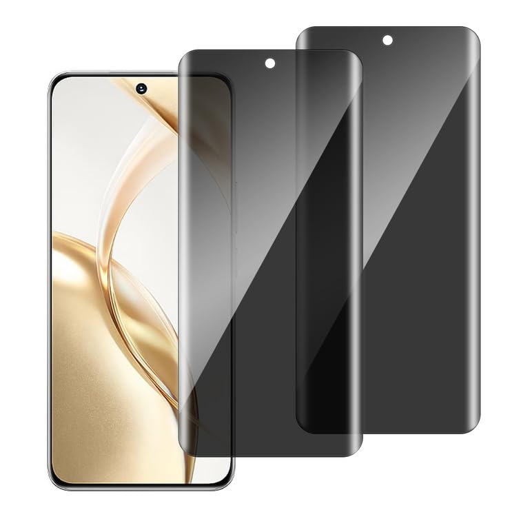 chejuza Privacy Screen Protector for Honor 200 [2 Pieces], 9H Hardness, Full Coverage Anti Spy Tempered Glass, HD Screen Protector