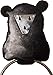 DWK 8-inch Hugo the Helper Black Bear Towel Holder Ring Rustic Woodland Forest Themed Kitchen Bathroom Cabin Decor
