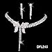 Crystal Necklace Earrings Set Charm Tassel Butterfly Shape Wedding Jewelry Set Women Bride Party