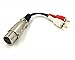 CERRXIAN 6 Inch XLR Y Splitter Patch Cable, 1 XLR Female to 2 RCA Male Adapter Cable 6inch (XLRFM-2RCAM)