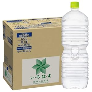 [Amazon限定ブランド]CCL い・ろ・は・すラベルレス 2LPET ×8本 ミネラルウォーター 無味
