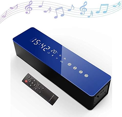目覚まし時計付きワイヤレスbluetoothスピーカー 温度計付きデジタルfmラジオtfカードプレーヤー ホテル 新作販売 オフィス 寝室 旅行用大型ミラーled調光対応ディスプレイ