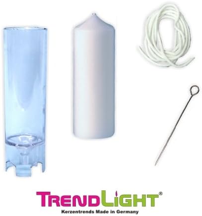 Pillar Candle Making Set 40 x 123 mm Including Wick 1 m Plus Wick Holder and Instructions