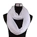 HDE Women's Sheer Infinity Scarf Soft Lightweight Loop Scarf (Snow White)