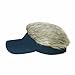 WITHMOONS Flare Hair Sun Visor Cap with Fake Hair Wig Novelty KR1588 (Navy)