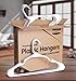 Utopia Home 20-Pack White Plastic Hangers for Clothes - Space Saving Notched Hangers - Durable and Slim - Shoulder Grooves