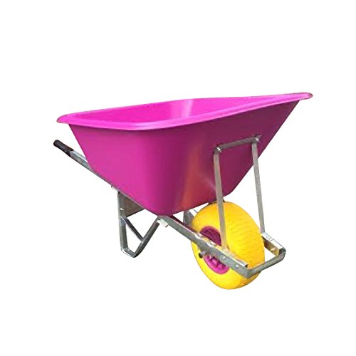 Wheelbarrow 200l Pink with 150mm Wider Wheel PunctureProof Wheelbarrow