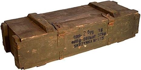 Caja de municiones de madera vintage.: Amazon.es: Jardín