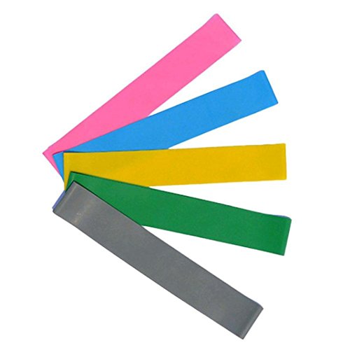 Botrong 2PC Resistance Band Loop Yoga Pilates Home GYM Fitness Exercise Workout Training - Random Color