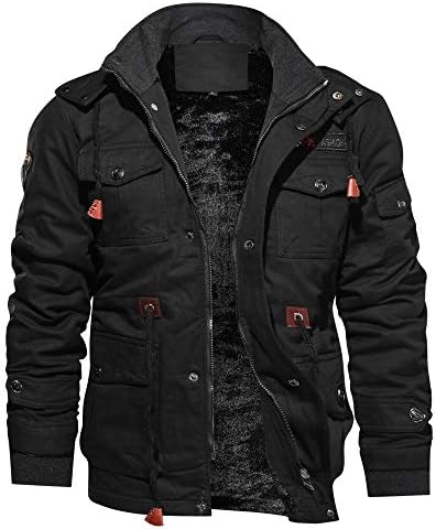 Mens Coats Winter Sale Linqi1164 Long Sleeve Cashmere Warm Coat Fleece Jacket Thicken Slim Fit Trench Windbreaker Parka Coats Cardigan Sportswear Outwear