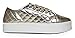 ZooShoo Quilted Lace Up Platform Sneaker - Round Toe Comfortable Flat Sporty Leather Casual Walking Shoe