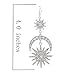 HSWE Star Moon Burst Rhinestone Drop Earrings for Women Crystal Dangle Earrings wedding Party Jewelry (Silver)