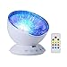 NEWKBO Remote Control Ocean Wave Projector,12 LED &7 Colors Night Light Projector, with Built-in Mini Music Player, for Living Room and Bedroom (White)