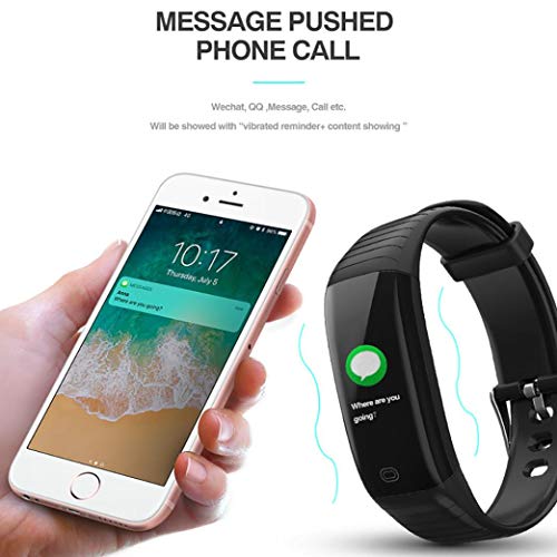 Insaneness Sports Heart Rate/Sleep Monitor Fitness Tracker Smart Watch Wrist Band Bracelet Watch Bracelet Link Ring (A)