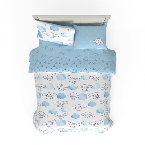 Franco Comforter and Sheet Set, Microfiber, Cinnamoroll, 7 Piece Full Size