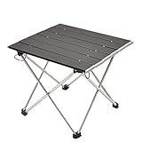 Portable Camping Table, Small Ultralight Folding Table with Aluminum Table Top and Carry Bag, Easy to Carry, Prefect for Outdoor, Picnic, BBQ, Cooking, Festival, Beach, Home Use